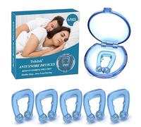 6 Packs Anti Snore Devices, Magnetic Anti Snore Clip Reusable Anti Snoring Device, Professional Effective Snoring Solution (Blue)