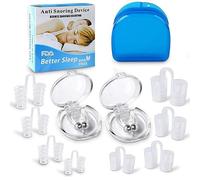 6 Packs Anti Snore Devices, Magnetic Anti Snore Clip Reusable Anti Snoring Device, Professional Effective Snoring Solution (White)