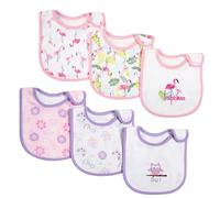 6 Packs Baby Bibs Newborn Dribble Bibs Cotton Soft and Absorbent Baby Bandana Drool Bib with Adjustable Snaps Breathable Feeding Teething Bib for Unisex Girl Boy Infant Toddlers Newborn 0-24 Months
