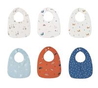 6 Packs Baby Bibs Newborn Dribble Bibs Cotton Soft and Absorbent Baby Bandana Drool Bib with Adjustable Snaps Breathable Feeding Teething Bib for Unisex Girl Boy Infant Toddlers Newborn 0-24 Months