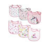 6 Packs Baby Bibs Newborn Dribble Bibs Cotton Soft and Absorbent Baby Bandana Drool Bib with Adjustable Snaps Breathable Feeding Teething Bib for Unisex Girl Boy Infant Toddlers Newborn 0-24 Months