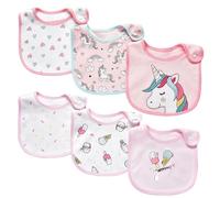 6 Packs Baby Dribble Bibs Baby Bibs Baby Bandana Bibs Baby Drool Bib Cotton Newborn Bibs Infant Feeding Teething Bibs Soft and Absorbent Bids with Adjustable Snaps for 0-24 Months Unisex Girl Boy