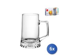 6 Packs Bormioli 2 Glass Stern with Handle Cl 26