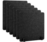 6 Packs Desk Divider Privacy Panel 20 X 24 Inch Acoustic Freestanding Desktop Partition Noise and Visual Distractions Reducing Sound Proof Dividers for School Office (Black, 24×24 Inch)