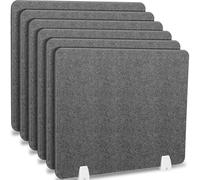 6 Packs Desk Divider Privacy Panel 20 X 24 Inch Acoustic Freestanding Desktop Partition Noise and Visual Distractions Reducing Sound Proof Dividers for School Office (Gray, 20 x 24 Inch)