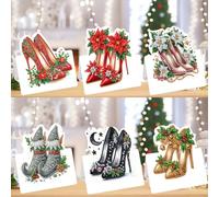 6 Packs DIY Diamond Art Birthday Cards with Envelopes - 5D Crystal Diamond Art Painting Card Kits for Family and Friends, Handmade Postcard Gifts for Birthday