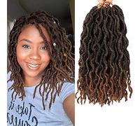 6 Packs Faux Locs Crochet Hair 12 Inch, Nu Locs Crochet Hair, Wavy Crochet Locs Short Locs Crochet Braids Crochet Dreadlocks (20 Roots/Pack) #T1B/30