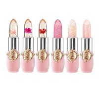 6 Packs Flower Jelly Lipstick Set Magic Temperature Color Change Lip Balm