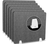 6 Packs Freestanding Desktop Partition - 20 x 24 Inch Acoustic Privacy Panel for Office, Student, Test Dividers - Sound Proof, Reducing Noise & Visual Distractions (Gray)