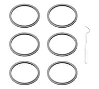 6 Packs Gaskets Compatible with 600W & 900W Pro Blender, Blender Gaskets Replacement Sealing Food-Grade Silicone with Lip Rubber Ring for Extractor Blade, Seal Replacement, Fits 900w and 600w Models