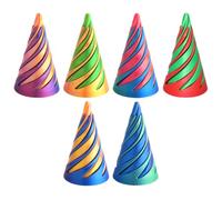 6 Packs Impossible Cone,Spiral Cone Fidget Toy,Fidget Cone,3D Printed Spiral Cone Fidget Toy,Impossible Pyramid Passthrough Toy for Stress and Anxiety Relaxing