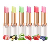 6 Packs Jelly Lipstick Set, Fruit Color Change Lip Balm Set