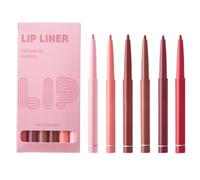 6 Packs Lip Liner Sets - Matte Lip Liner Stay On 24 Hours Waterproof Makeup Revolution Lip Pencil | Long-Lasting Nude Lip Liner For Women
