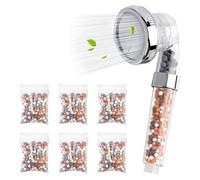6 Packs Mineral Balls Negative Ion, Replacement Bio-Active Stone, Tourmaline Balls Showerhead Filter, Shower Head Beads, pH Balance Mineral Balls for Showerhead Filters for Revitalized Skin and Hair