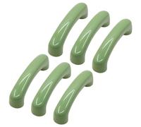 6 Packs Modern Ceramic Cabinet Pulls 64mm Hole Centers | 7 Glossy Colors Girl's Room Decor | Stylish Door Handles for Kitchen, Wardrobe & Dresser | Durable & Easy Clean