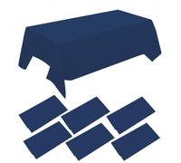 6 Packs Navy Blue Table Cloth | 54x108 inch | Plastic Table Cover Party | Plastic Tablecloth | Party Table Cloth Disposable Table Clothes for Parties, Christmas,Wedding,Birthday Parties Decorations