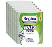 6 Packs of Regina Blitz Giant Kitchen Rolls - All Purpose Household Kitchen Roll - 260 Sheets Per Roll. (1560 Sheets Total) Sold by RobertsJ Ltd