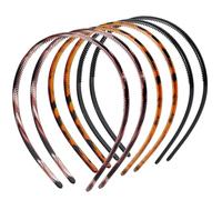 6 Packs Plastic Headbands for Women Girls Man Plain Headband Hair Bands with Teeth Non-Slip Hair Hoop with Teeth 3 Colors x2 Each(8mm Wide)