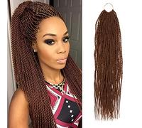 6 Packs Senegalese Twist Crochet Hair Ombre for Black Women - Small Twist Braiding Extensions, 30 Strands/Pack, Synthetic (22 Inch, 30#)