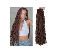 6 Packs Soft Locs Crochet Hair for Black Women Whole Strand Pre-looped Long Crochet Curly Braiding Hair Extension Wear and Go(#30,24inch)