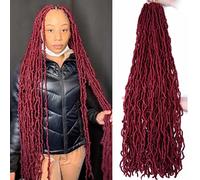 6 Packs Soft Locs Crochet Hair Pre Looped 36 Inch Super Long Faux Locs Crochet Braids Goddess Locs Dreadlocs Synthetic Hair for Black Women (118#, 36 Inch 6 Pack)