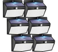 [6 Packs] Solar Lights Outdoor Motion Sensor Solar Security Lights Waterproof with 3 Lighting Modes Solar Powered Wall Lights Outside for Garden Fence Yard Deck