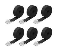 6 Packs Tie Down Straps, 2.5cm x 100cm Black Strap with Buckles, Adjustable Cargo Straps Ratchet Straps, Ratchet Straps for Motorcycle, Cargo, Trucks, Trailer, Luggage