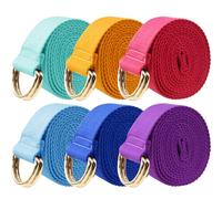 6 Packs Yoga Strap for Stretching Yoga Belt Adjustable Straps for Non Elastic Stretching Strap Exercise Straps for Pilates (Assorted Colors)