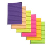 6 Pads Sticky Notes 4" x 6" Extra-Large Sticky Giant Pads 6 Colors Post Self Stick Notes Pads Bright Stickies Colorful Super Sticking Memo Pads (50 Sheets Per Pad)