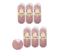 6 Pair%80 Cotton's Mixed Mesh Women's Ballerina Socks (UK, Numeric, 4, 7, Regular, Regular, 1, 1 Pair Browm Color Sock)