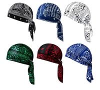 6-Pair Bandana for Men, Multi-Purpose Headwear Set, bandanas for women | Breathable Quick Dry Sweat Wicking Skull Cap, Versatile Everyday Accessory for Hair Styling, Outdoor Sports, And Casual Wear