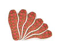 6 Pair Pack Tartan Shoe Insoles Set for Men and Women | Comfortable Shoe Inserts for Everyday Use | Unisex Shoe Insoles with Stylish Tartan Design | Kaps (44 EUR / 10 UK Men)