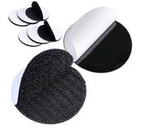 6 Pairs 10CM Round Sticky Pads Dots Hook and Loop Self Adhesive Tape
