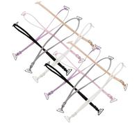 6 Pairs Adjustable Bra Shoulder Strap Holders Elastic Nylon Extra Straps for Dresses and Blouses from Digging into Shoulders for Running and Daily Use Random Color