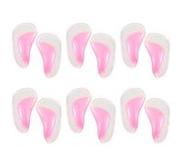 6 Pairs Arch Supports Cushions, Self-Adhesive Arch Support Shoe Inserts Plantar Fasciitis Insoles Soft Gel Arch Support Cushions Arch Insoles Foot Arch Supports Pads for Man Women (Pink)