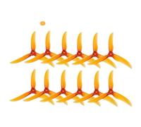 6 Pairs BlackBird BB39 Propeller Compatible With Co-brand BB2207 V3 Motor AE2207 V2 Bando 3 Freestyle Props(Clear Orange -6Pairs)