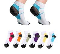 6 Pairs Compression Socks for Women Men Plantar Fasciitis Socks Ankle Support Ankle Compression Socsk Low Cut Sports Sock Athletic Sock for Running Cycling Hiking Travel Pregnancy