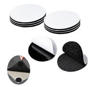 6 Pairs Double Sided Sticky Pads Heavy Duty Hook and Loop Coin Dots, Self Adhesive Dots Tapes Hook and Loop Tape Round Sticky Adhesive Pads for Carpets, Mats, Photo, Craft, DIY Projects (100mm)