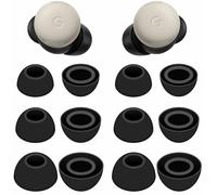 6 Pairs Eartips Compatible with Pixel Buds Pro 2 Ear Tips Buds, Replacement Silicone Rubber Earbuds Gel Earplug Wing Fit in Case Accessories Compatible with Google Pixel Buds Pro 2nd - S/M/L Black
