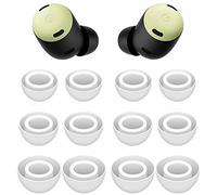 6 Pairs Eartips Compatible with Pixel Buds Pro Ear Tips Buds, Replacement Silicone Rubber Earbuds Gel Earplug Wing Fit in Case Accessories Compatible with Google Pixel Buds Pro - S/M/L White