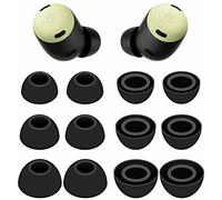 6 Pairs Eartips Compatible with Pixel Buds Pro - Replacement Silicone Earbuds Gel Earplugs Wing Fit in Case - S/M/L Black