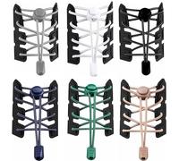 6 Pairs Elastic Shoe Laces For Kids & Adults No Tie Shoe Laces Lock Shoe Laces Suitable For Sneakers Hiking Shoes Board Shoes Casual Shoes Boots(Black, gray, white, dark blue, dark green, tan)