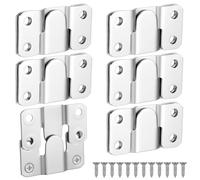 6 Pairs Flush Mount Bracket, Heavy Duty Flush Wall Brackets Photo Frame Hook Stainless Steel Photo Frame Hook Picture Hanger, Bracket Furniture Connector, Headboard Wall Mounting Brackets