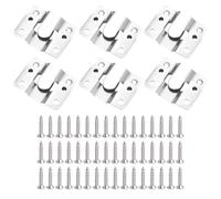 6 Pairs Flush Mount Brackets, 53MM Flush Concealed Mount Bracket with Screws, Stainless Steel Wall Mounted Interlock Heavy Duty Picture & Mirror Hanging Buckle for Pictures Mirrors Frames Hanging