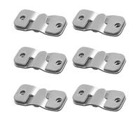 6 Pairs Flush Mount Brackets, Stainless Steel Picture Hanger Z Clip Hook Interlocking Headboard Wall Fixings for Mirror, Clock, Picture Frame (19 x 44mm)