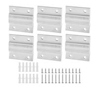 6 Pairs-French Cleat Picture Hanger Heavy Duty Aluminum Z-Clamps Aluminum with Screws Interlocking Wall Mounting Bracket