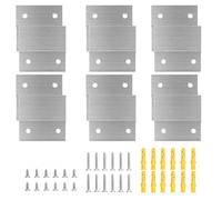 6 Pairs French Cleat Picture Hanger, Z Bar Interlocking Wall Mounting Bracket Aluminum Heavy Duty Picture Hanging Hardware Kit for Mounting Mirror Hanger Mirror Brackets, Photo Shelf, Art Frames
