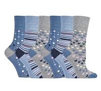 6 pairs Gentle Grip Loose Top Non Binding Elastic Bamboo Socks UK 4-8 EUR 37-42 (RM35)