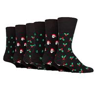 6 Pairs Gentle Grip Socks size UK 6-11 (6 x CS901 Christmas)