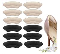 6 Pairs Heel Cushion Pads,2colour Shoe Heel Pads,Heel Grips,for Loose Shoes, Heel Pain, Blisters and Rubbing(3.3 * 9.5 * 0.5CM)